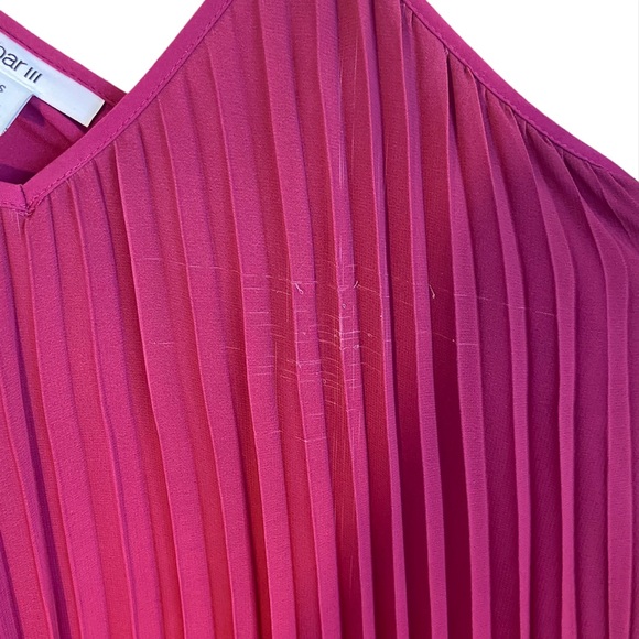 BAR III PINK/PURPLE OMBRÉ SLEEVELESS FLOWY MAXI DRESS, RIPPLED DETAILING SIZE XS - Picture 5 of 13